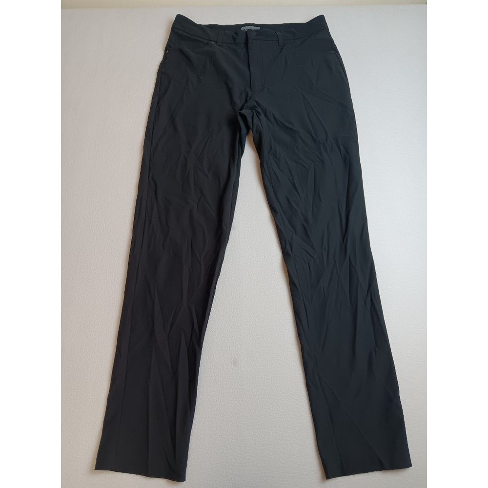 VRST Mens 32x32 Tech Stretch Pants Black 5-Pocket Performance Chino Slim Fit